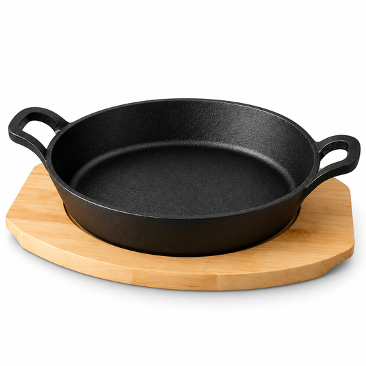 Danny Home Cast Iron Oval Griddle 24 × 17.2 × 4.8 cm