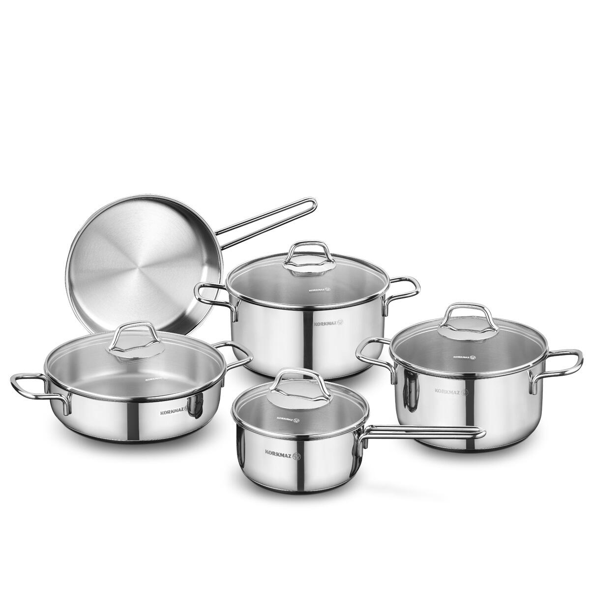 Korkmaz Perla 9 Pcs Cookware Set