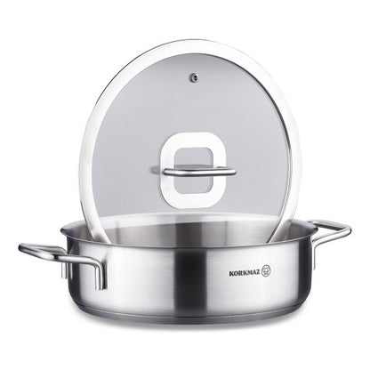 Korkmaz Stella Low Casserole 24x7cm