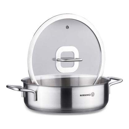 Korkmaz Stella Low Casserole 28x8cm