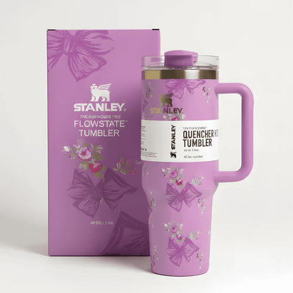 The Floral Quencher H2.0 FlowState™ Tumbler | 40 OZ | Purple