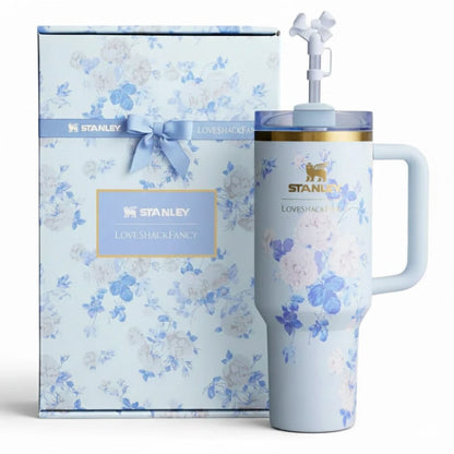 The Stanley x LoveShackFancy Quencher | 40 OZ | Everblooming Rosettes  - Gift Box