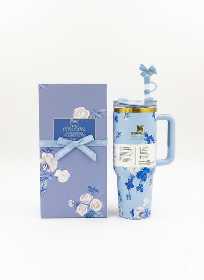 The Stanley x LoveShackFancy Quencher | 40 OZ | Everblooming Rosettes  | Printed Box